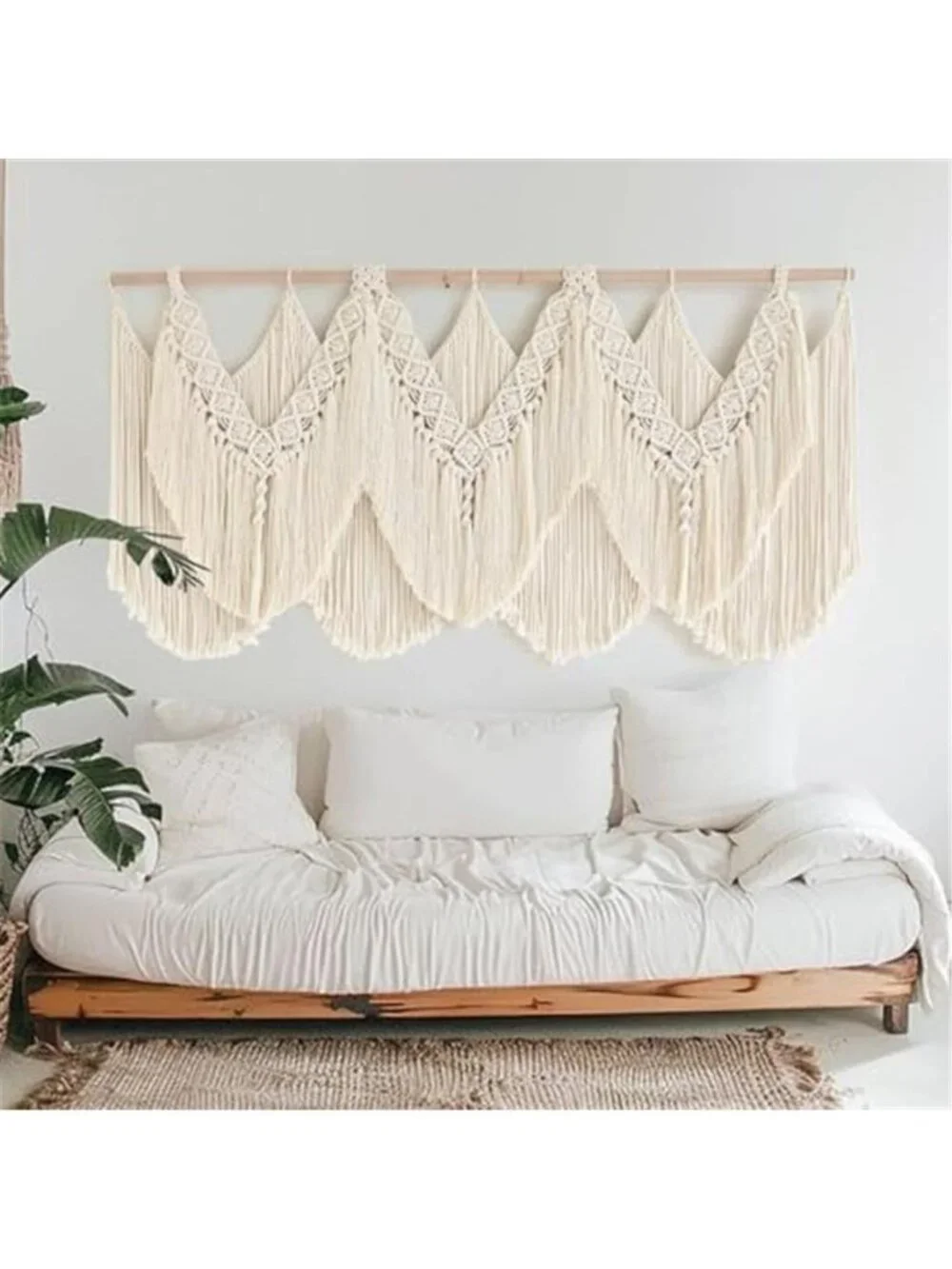 Macrame Wall Hanging Wedding Hanger Macrame Wall Decor Dorm Craftsmanship Tassel